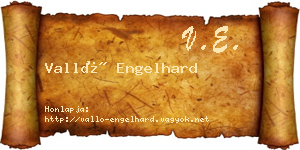 Valló Engelhard névjegykártya